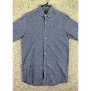 Stantt Shirt Adult Medium Blue St. Marks Button Down Long Sleeve Casual Mens‎